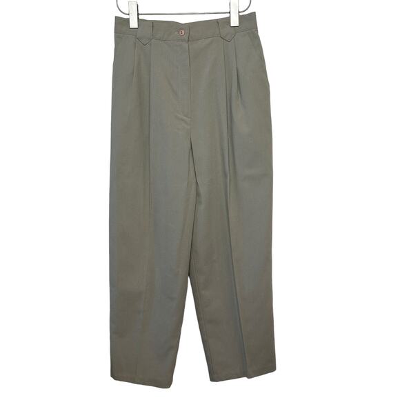 Vintage Requirements Trouser Pants Made in the USA 12 Tan Pleated High Rise - Picture 1 of 6